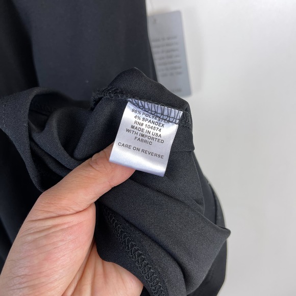 NWT The Vanity Room Nordstrom Rack (L) V-Neck Fit & Flare Mini Dress Black FLAW - Picture 5 of 9